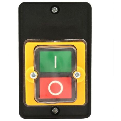 Interruptor pulsador impermeable de 220 V CA/380 V, 10 A, botón de arranque del motor, botón de parada del motor, interruptor de encendido y apagado con carcasa.