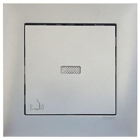 Interruptor pulsador luminoso 250V Alum