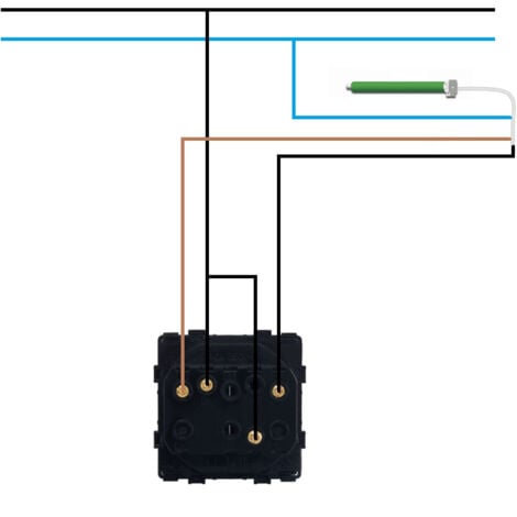 EFECTOLED Interruptor Pulsador para Persianas Automáticas con Flechas Modern Negro