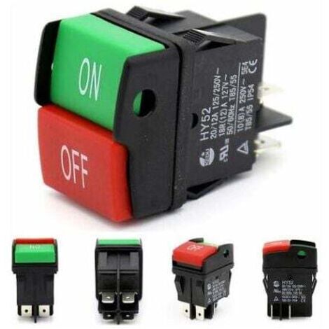 Interruptor pulsador Ulisem KODU HY52 para dispositivos mecánicos para electrodomésticos, 1 pieza
