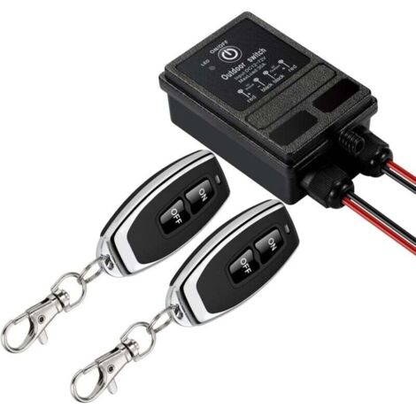 Interruptor remoto inalámbrico - CC 12 V/24 V/48 V/72 V - Relé de 40 A - Alcance de 100 m - Control remoto RF