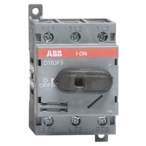 Interruptor seccionador OT63F3, 63 A, 3 polos, sin eje ni maneta