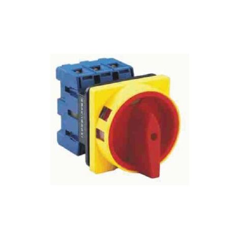Interruptor seccionador trifásico 40A mando amarillo-rojo
