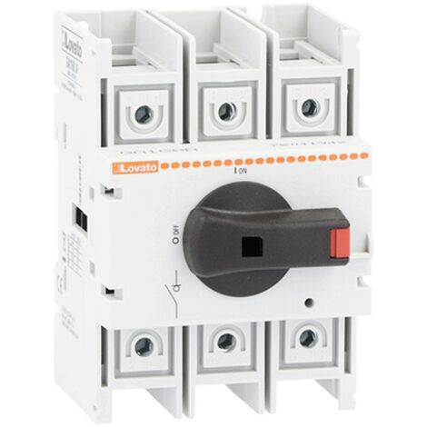 Interruptor-seccionador tripolar Lovato, de accionamiento directo 100A GA100A