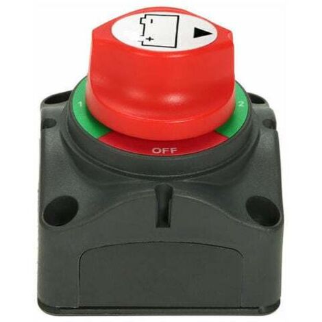 Interruptor selector de batería doble GABRIELLE de 12 V/24 V, interruptor principal de batería de 300 A, selector de 4 posiciones para coche, caravana, barco.