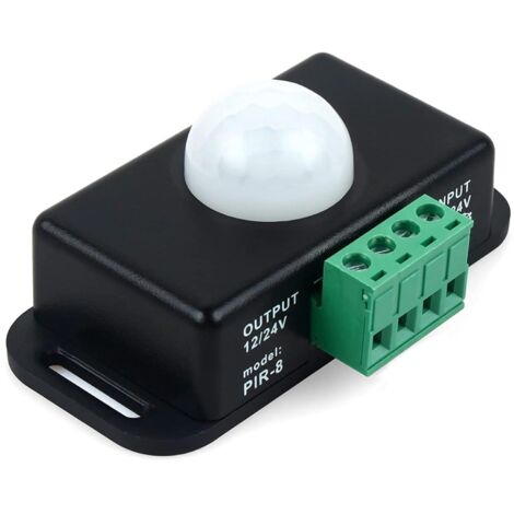 Interruptor Sensor de Movimiento 12V/24V, Controlador PIR para Tiras LED Flexibles.