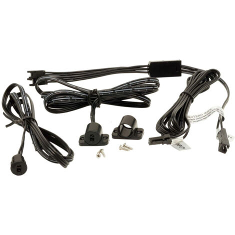 Interruptor sensor LED para armarios DOBLES, negro