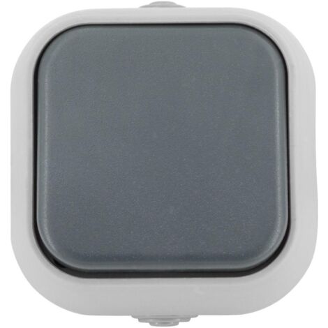 Interruptor Simple Conmutado IP54 Gris