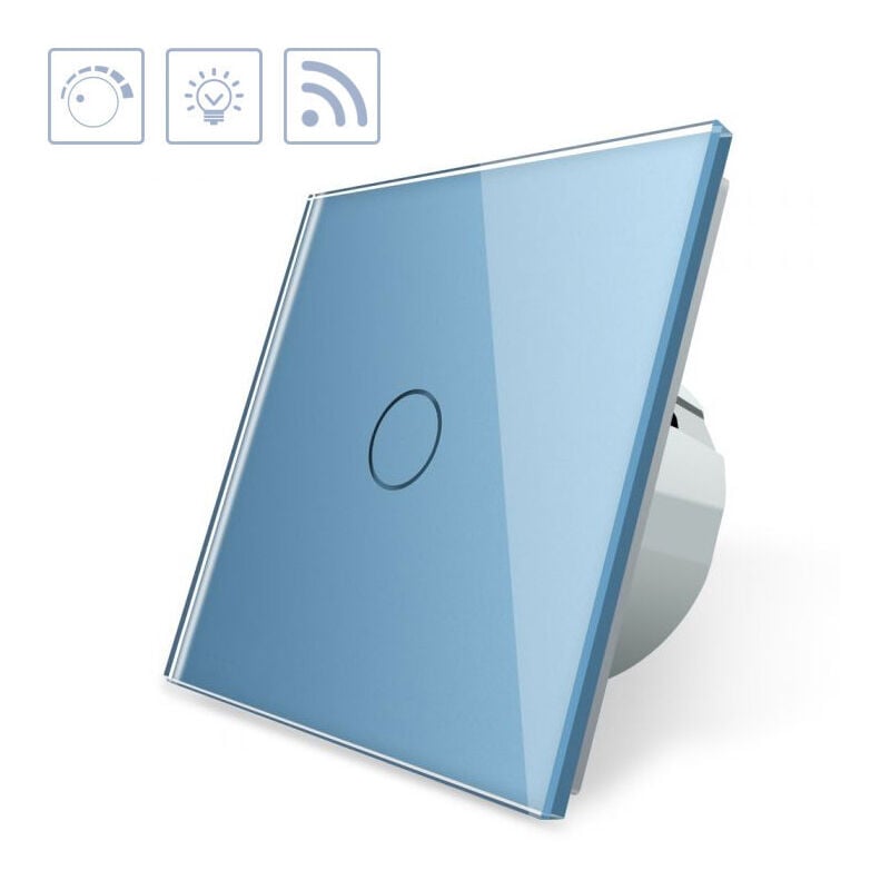 Interrupteur à effleurement bleu avec gradateur triac + gradateur