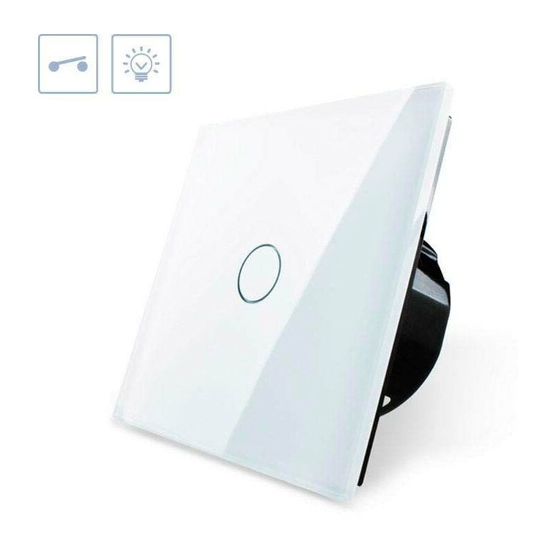 Interrupteur à effleurement, face avant blanche