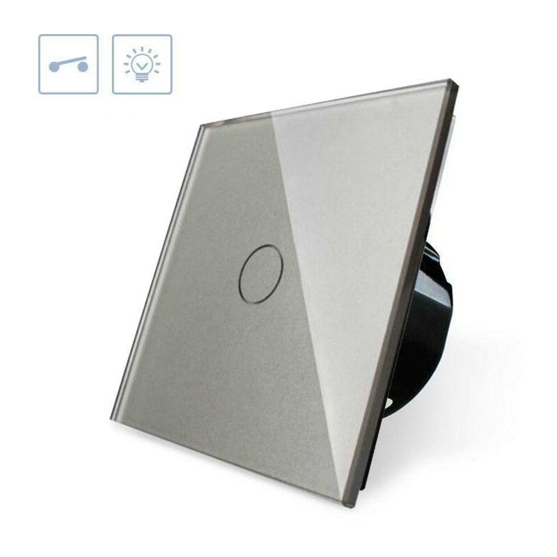 Interrupteur à effleurement, face avant grise