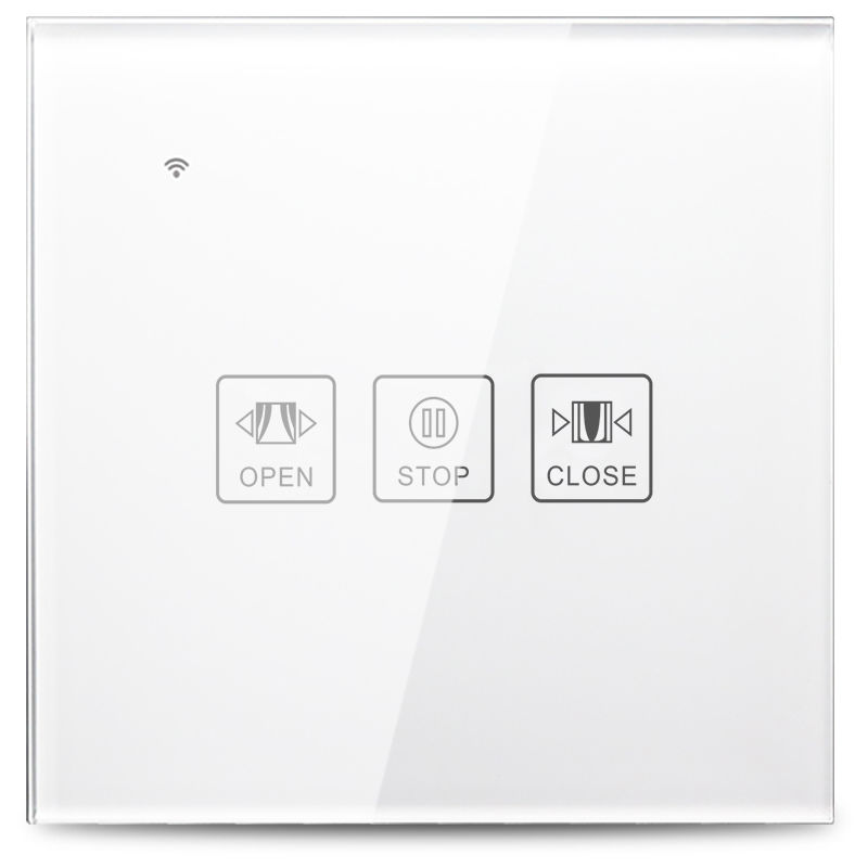 

Interruptor tactil de cortina inteligente con Wi-Fi, control por voz, blanco, 1 unidad