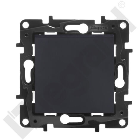 Interruptor unipolar 10AX - negro, NILOE STEP