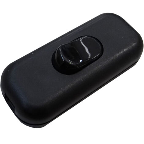 Interruptor unipolar 2a montado negro