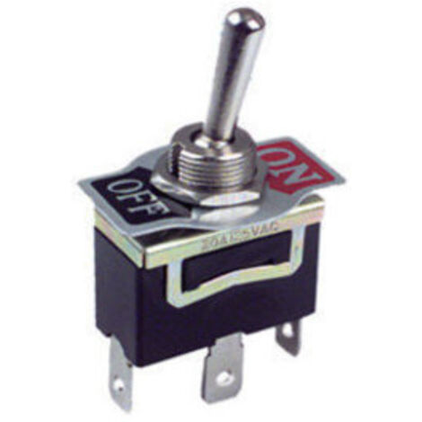 Interruptor unipolar a palanca ON-OFF Terminales Faston 6'3mm 10A/ 250VAC Electro DH 11.464.I 8430552074808