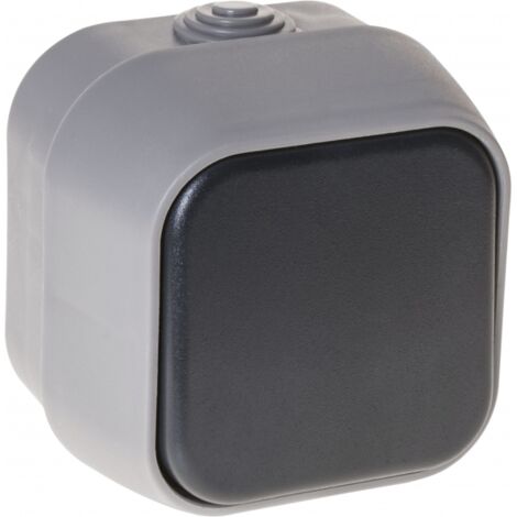 Interruptor Unipolar Bert Ip54 Gris 7x7x5