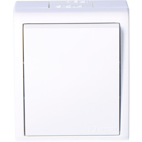 Interruptor unipolar de superficie IP54 AQW1/11, blanco Aquarius