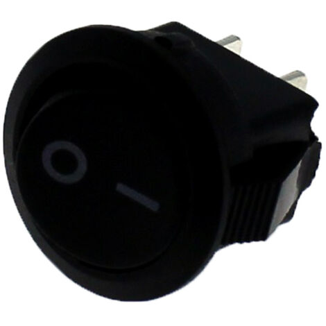 Interruptor unipolar empotrable basculante miniatura I - O Electro DH Cuerpo Negro y Tecla Negra 11.482.I 8430552110926