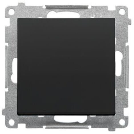 Interruptor unipolar (módulo) 10 AX, 250 V, conectores rápidos: Negro mate, SIMON55