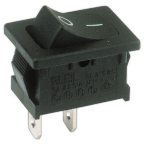Interruptor unipolar Tipo pulsador 10A/250V. ON-OFF Electro DH. Faston 4'8 mm 11.182.P/F4/N 8430552115624