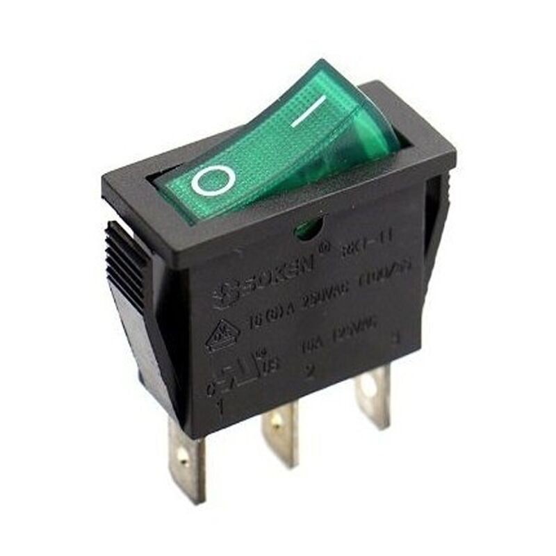 

Interruptor Unipolar Luminoso Verde 16A 250v Standard