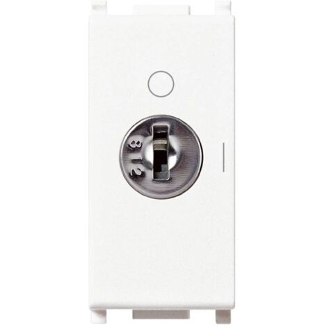 Interruptor Vimar Plana 2P 16AX con llave Blanco 1 módulo 14083