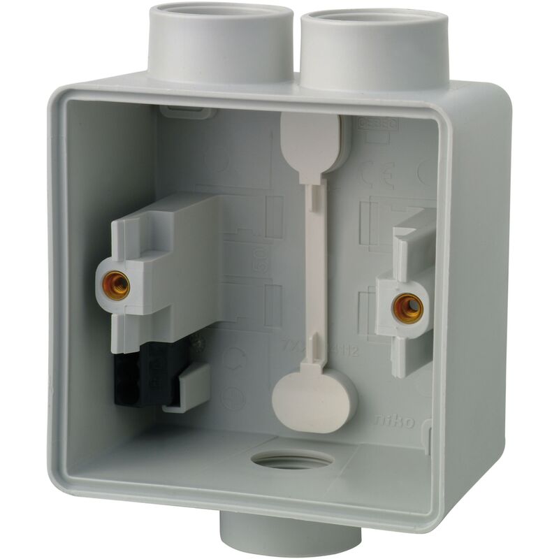 

interruptores de Vivienda semi-impermeables 1 más 2 registros Gris - Niko