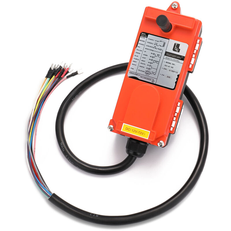 

Asupermall - Interruptores F21-E1B Dc12-72V Industrial Un controlador Distancia Control de levantamiento grua desde una distancia de elevacion con el