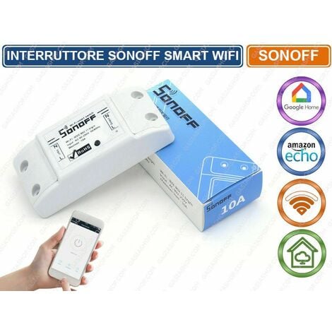 INTERRUTTORE 1 CANALE SMART WIFI SONOFF BASIC SWITCH COMPATIBILE CON AMAZON ALEXA GOOGLE