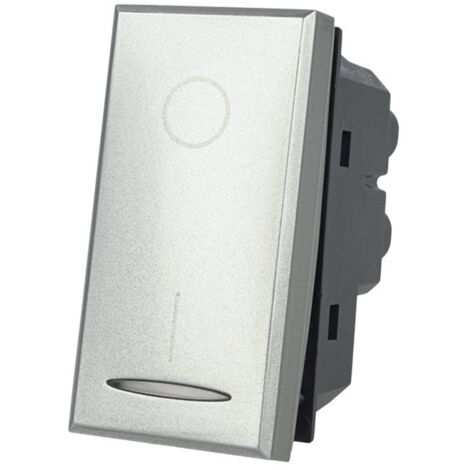 Interruttore 2P 16A Bipolare 0-1 Silver  Tech Compatibile Bticino Axolute SD20002T
