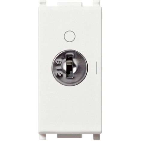 Interruttore 2P 16AX + chiave bianco Vimar plana 14083