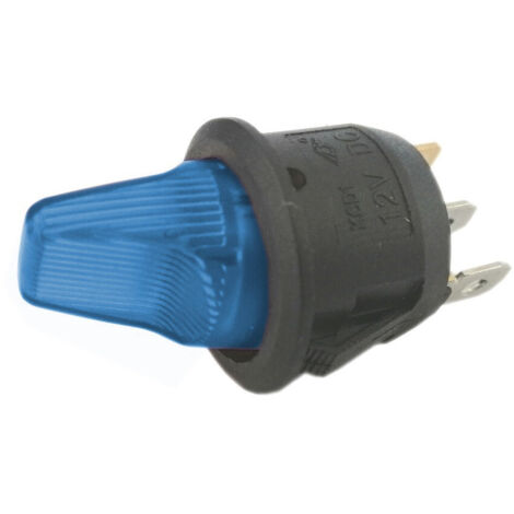 INTERRUTTORE 6A 250V ON-OFF ILLUMINAZIONE BLU