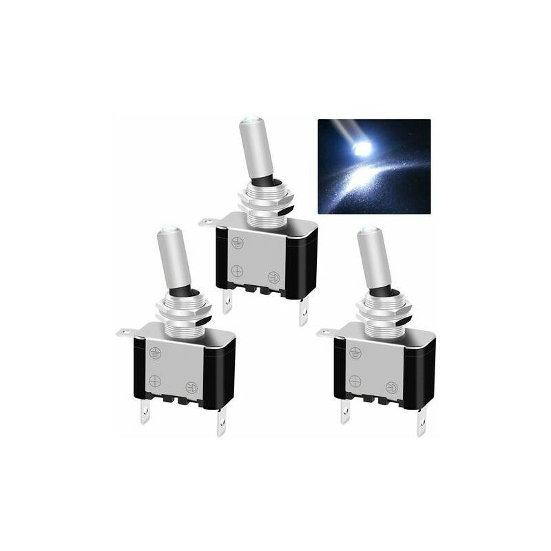 Interruttore a bilanciere in metallo spst a 2