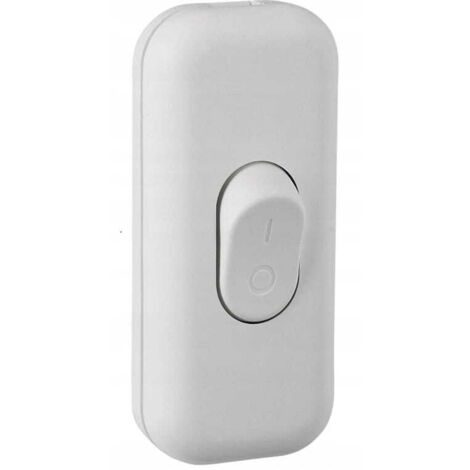 Interruttore a bilanciere passante per cavo unipolare 2,5A 250V Bianco