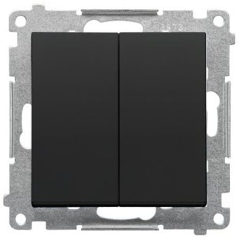 Interruttore a candela (modulo) 10 AX, 250 V, connettori rapidi: Nero opaco, SIMON55