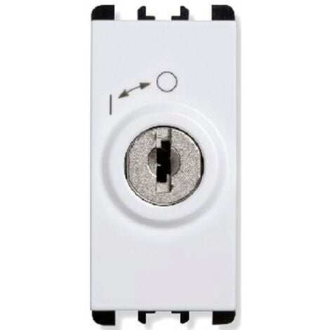 SIMON URMET Interruttore a chiave Urmet Simon Nea 2P con chiavi bianco 10142.B