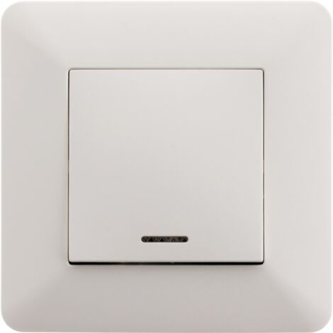 Interruttore a due vie da incasso ARTEZO bianco ZENITECH con indicatore luminoso.
