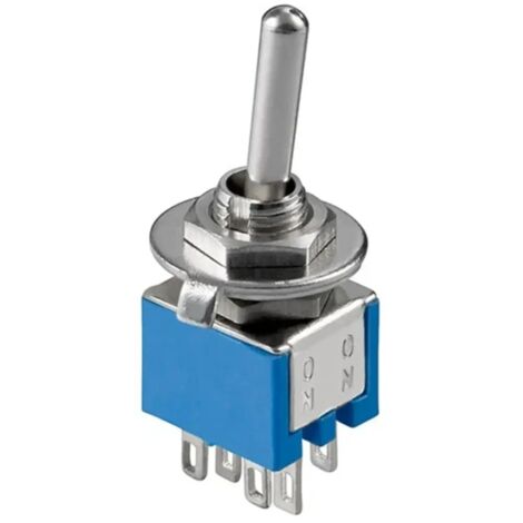 interruttore a levetta in miniatura 6 pin 2x um custodia blu