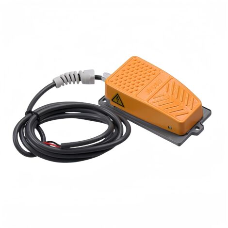 Interruttore a pedale industriale in metallo Mioke - 250 V 15 A - Interruttore a pedale con cavo da 2 m
