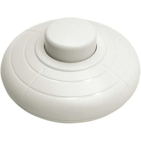 interruttore a pedale rotondo bianco per lampada da terra e lampada da tavolo