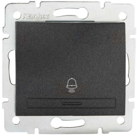 Interruttore a pulsante campanello Kanlux DOMO grafite 10AX