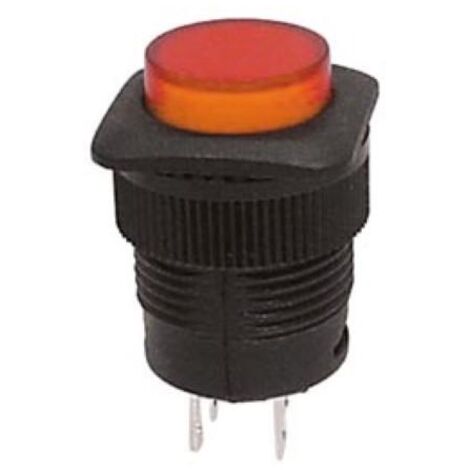 INTERRUTTORE A PULSANTE OFF-(ON) CON LED ARANCIONE