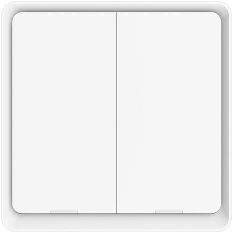 Interruttore a pulsante wireless compatibile con Tuya/Smart Life, 2 moduli, colore bianco, richiede hub ZigBee