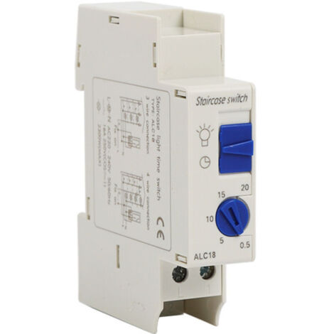 Interruttore ALC18 HC18A DHC18A Timer elettronico per scale 230 V Carico massimo 2300 W Montaggio su guida DIN