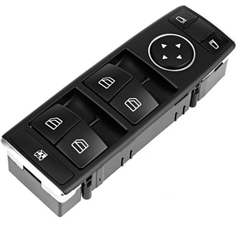 Interruttore alzacristallo elettrico, risposta rapida nera A2049055302 Sostituzione interruttore principale in plastica ABS con controllo regolare per auto Mercedes Benz W204/W212/X204