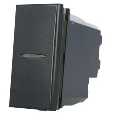Interruttore Assiale 1P 16A Unipolare Nero Compatibile Bticino Axolute