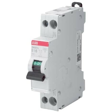 Interruttore Automatico 1 Polo+N 16A 4,5kA ABB SN201LC16