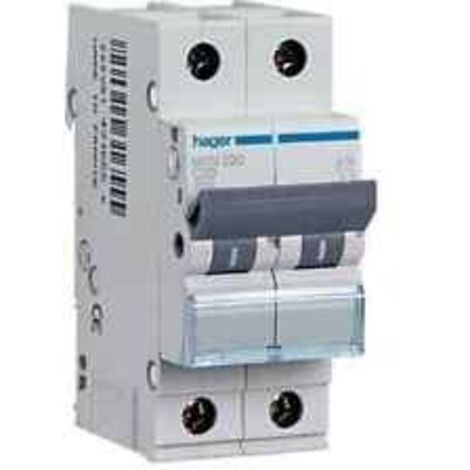 Interruttore automatico 1p+n 4.5ka c-6a 2m hager myn506