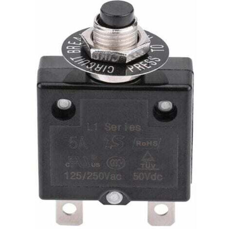 Interruttore automatico 20A Interruttore termico di ripristino opzionale, protezione da sovraccarico di corrente 125-250 V CA 50 V CC Interruttore automatico a pulsante INHHUB