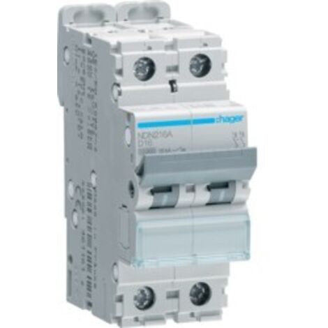 Interruttore Automatico 2P 16A 10Ka D 2M ( HAGER cod. NDN216A )